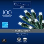 Celebrations LED Micro/5mm Cool White 100 ct String Christmas Lights 24.75 ft.