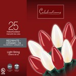 Celebrations Incandescent C9 Red/White 25 ct String Christmas Lights 24 ft.