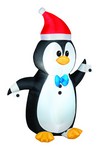 Gemmy LED White 48.03 in. Penguin in Tuxedo Inflatable