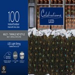 Celebrations LED Multicolored 100 ct Net Christmas Lights 24 ft.