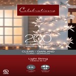 Celebrations Incandescent Clear/Warm White 200 ct Rope Christmas Lights 9 ft.