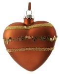 Decoris Gold Vintage Heart Ornaments