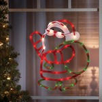 IG Design Multicolored Lit Santa Silhouette Indoor Christmas Decor