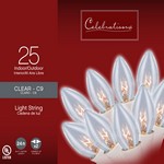 Celebrations Incandescent C9 Clear/Warm White 25 ct String Christmas Lights 24 ft.