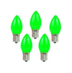 Holiday Bright Lights C7 Green 25 ct Replacement Christmas Light Bulbs 1 in.