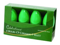 Celebrations Incandescent Green 4 ct Replacement Christmas Light Bulbs