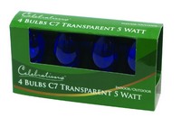 Celebrations Incandescent Blue 4 count Replacement Christmas Light Bulbs