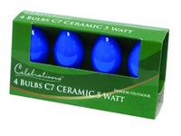Celebrations Incandescent Blue 4 ct Replacement Christmas Light Bulbs