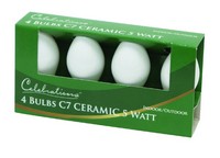 Celebrations Incandescent White 4 ct Replacement Christmas Light Bulbs