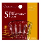 Celebrations Incandescent Mini Clear/Warm White 5 ct Replacement Christmas Light Bulbs