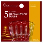 Celebrations Incandescent Clear/Warm White 5 ct Replacement Christmas Light Bulbs