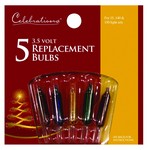 Celebrations Incandescent Multicolored 5 ct Replacement Christmas Light Bulbs