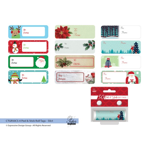 Paper Images Assorted Peel N Stick Holiday Gift Tags