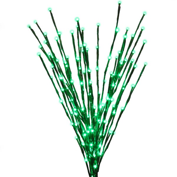 Celebrations Platinum LED Green 32 in. Light Burst Yard Decor