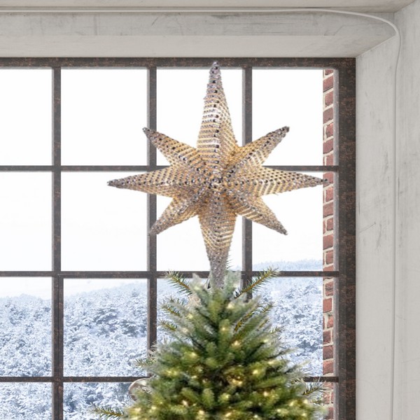 Celebrations Silver Star of Bethlehem Tree Topper