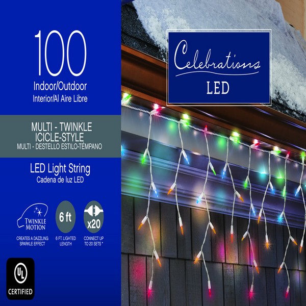 Celebrations LED Mini Multicolored 100 ct String Christmas Lights 5.5 ft.
