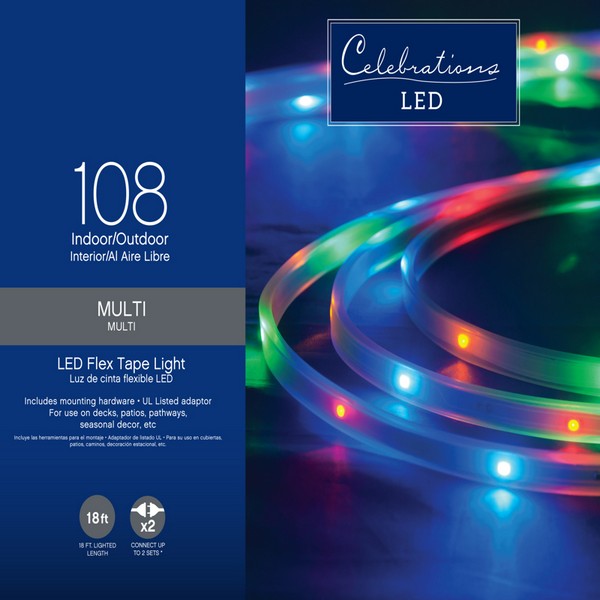 Celebrations LED Multicolored 99 ct Rope Christmas Lights 16.6 ft.