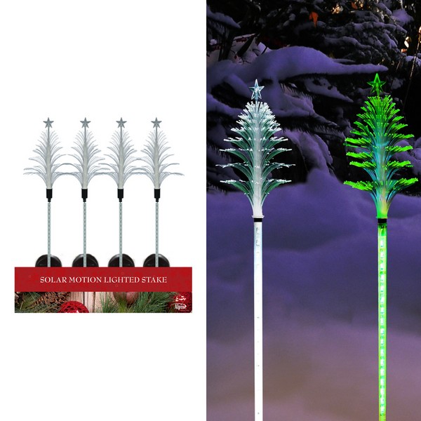 Alpine LED 40 in. Christmas Tree Solar Stake Pathway Decor
