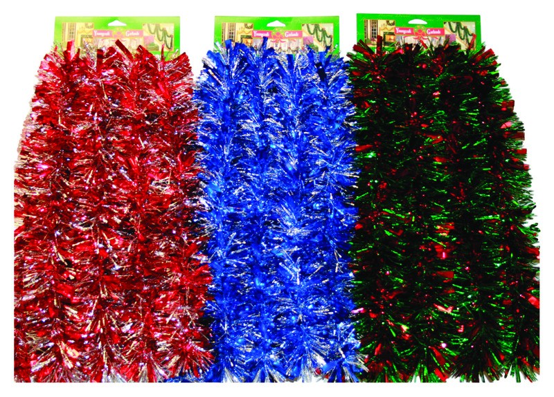 F C Young 12 ft. L Wide Tinsel Christmas Garland