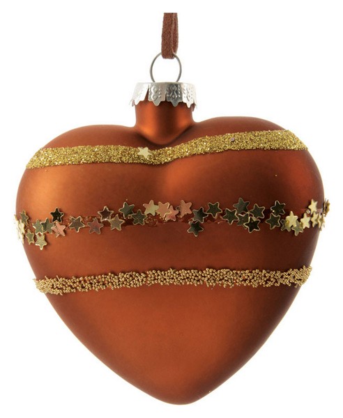 Decoris Gold Vintage Heart Ornaments