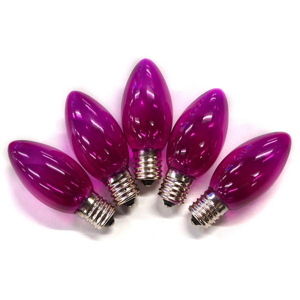 Holiday Bright Lights C9 Purple 25 ct Christmas Light Bulbs 1 ft.
