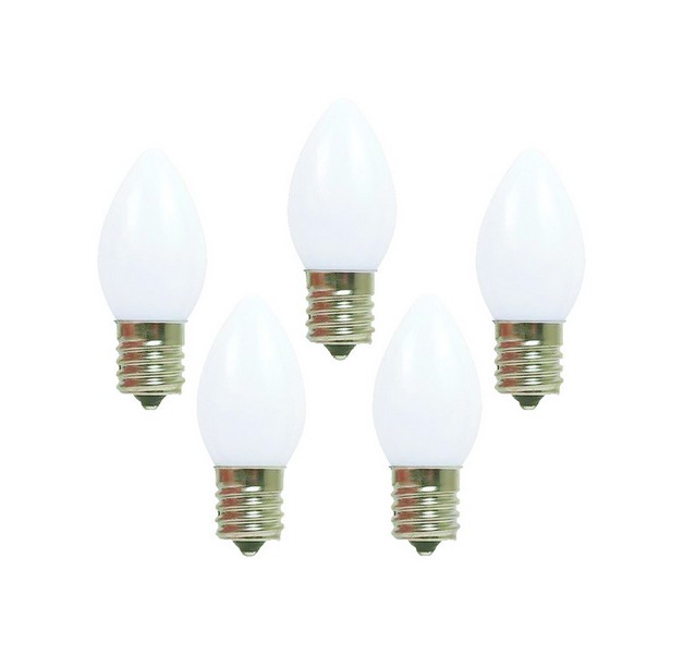 Holiday Bright Lights C7 White 25 ct Christmas Light Bulbs 1 ft.