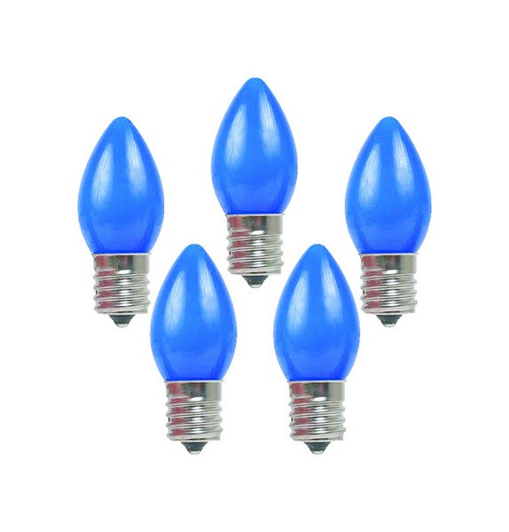 Holiday Bright Lights C7 Blue 25 ct Replacement Christmas Light Bulbs 1 in.