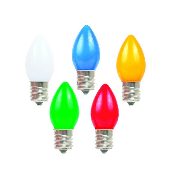 Holiday Bright Lights C7 Multicolored 25 ct Christmas Light Bulbs 1 in.