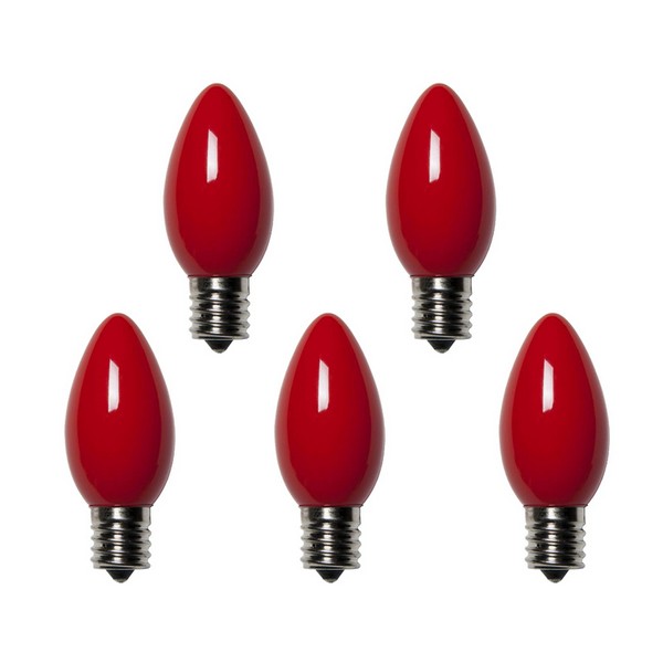 Holiday Bright Lights C9 Red 25 ct Christmas Light Bulbs 1 ft.