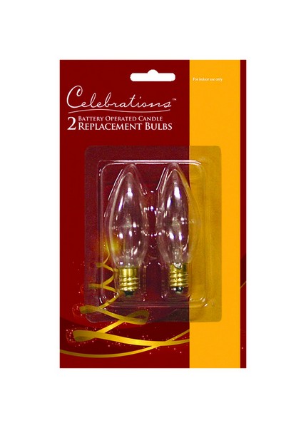 Celebrations Incandescent Clear/Warm White 2 ct Replacement Christmas Light Bulbs