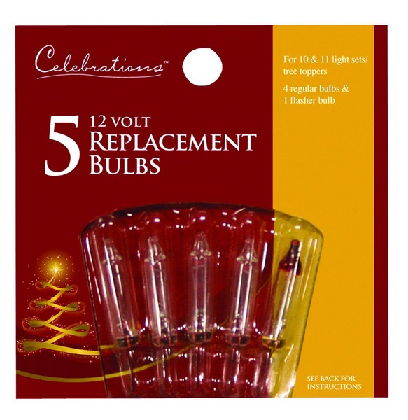 Celebrations Incandescent Mini Clear/Warm White 5 ct Replacement Christmas