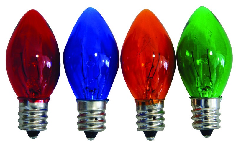 Celebrations C7 Multicolored 4 ct Replacement Christmas Light Bulbs