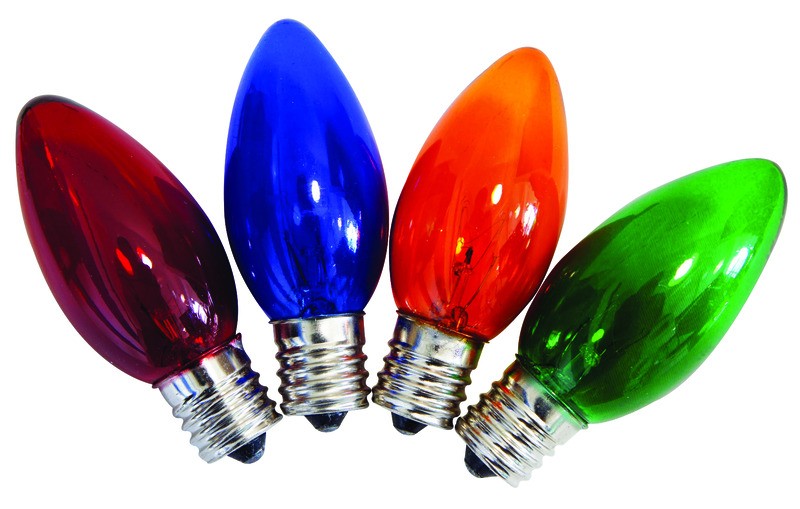 Celebrations Incandescent Multicolored Replacement Christmas Light Bulbs