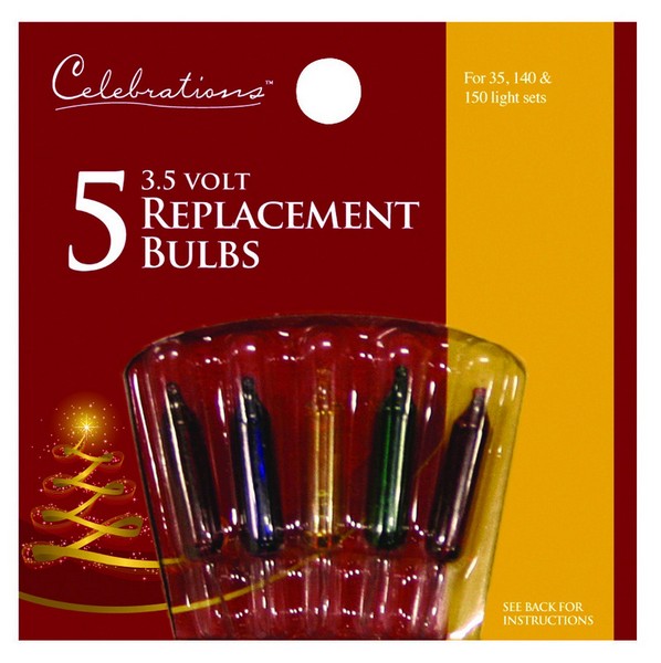Celebrations Incandescent Multicolored 5 ct Replacement Christmas Light