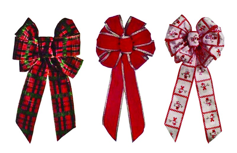 Holiday Trims Assorted Bow Assortment Indoor Christmas Decor