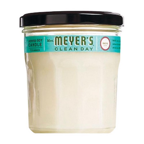 Mrs. Meyer's Clean Day Cream Basil Scent Soy Candle 7.2 oz