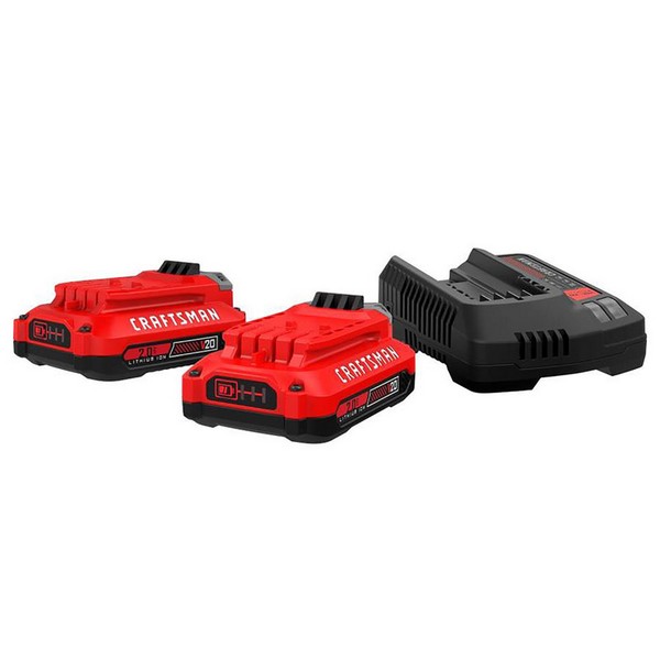 Craftsman 20V MAX 20 V 2 Ah Lithium-Ion Starter Kit 3 pc