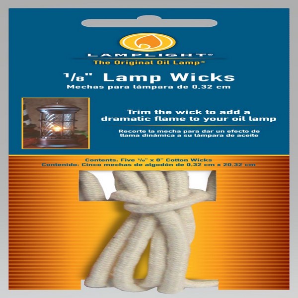Oil Lamps, Oil & Parts - Hooper 1/8 in. T X 8 in. L Round Wick Shape Cotton Lamp  Wick 5 pk