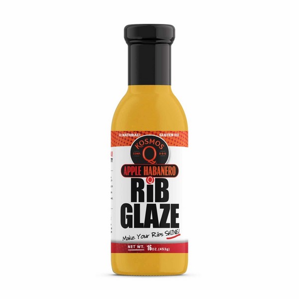 Kosmos Q Rib Glaze Apple Habanero BBQ Sauce 16 oz