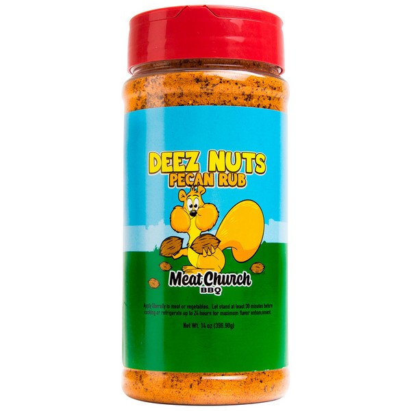 Meat Church BBQ Rub Deez Nuts Honey Pecan Seasoning 14 oz Bottle