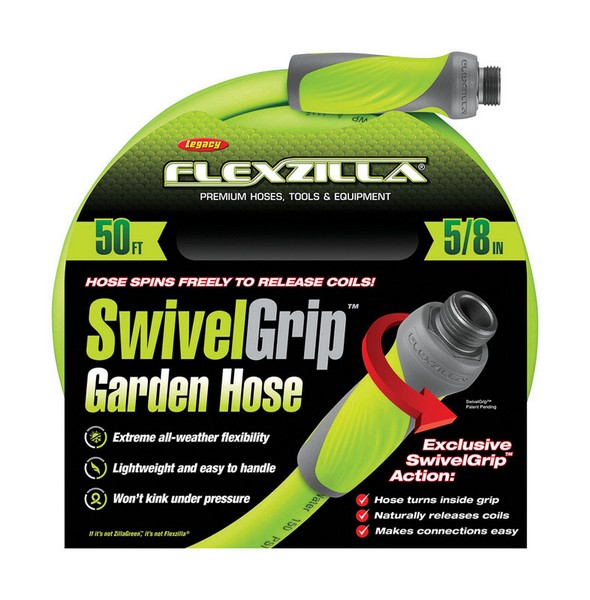 Legacy Flexzilla SwivelGrip 5/8 in. D X 50 ft. L Garden Hose Green