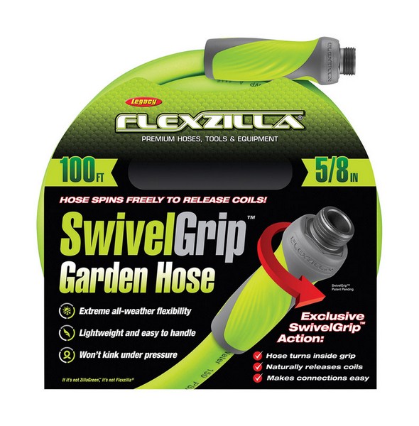Legacy Flexzilla SwivelGrip 5/8 in. D X 100 ft. L Garden Hose Green