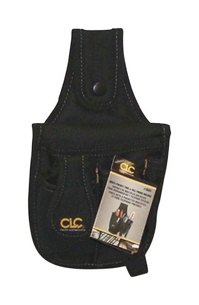 CLC 4 pocket Polyester Fabric Tool and Cellular Phone Holder 6 in. L X 9.8 in. H Black