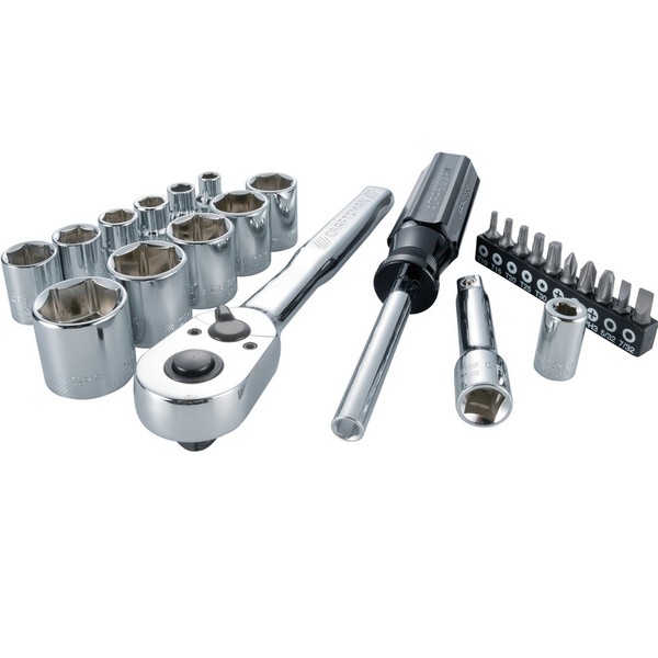 Craftsman 3/8 in. drive S SAE 6 Point Nano Mechanic's Tool Set 24 pc