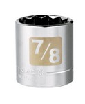 Craftsman 7/8 in. S X 3/8 in. drive S SAE 12 Point Standard Socket 1 pc