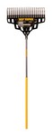 True Temper 65.25 in. 20 Tine Steel Lawn Rake Wood Handle