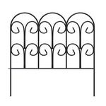 Panacea 18 in. L X 18 in. H Steel Black Scroll Garden Edging