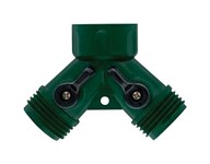 Orbit 3/4 in. Plastic Threaded Female/Male Y-Hose Connector with Shut Offs