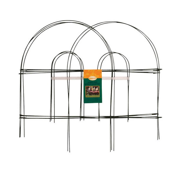 Panacea 10 ft. L X 18 in. H Metal Green Garden Fence