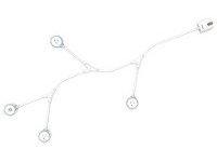 Monster 5-1/2 ft. L 3 outlets Flexible Power Strip Gray